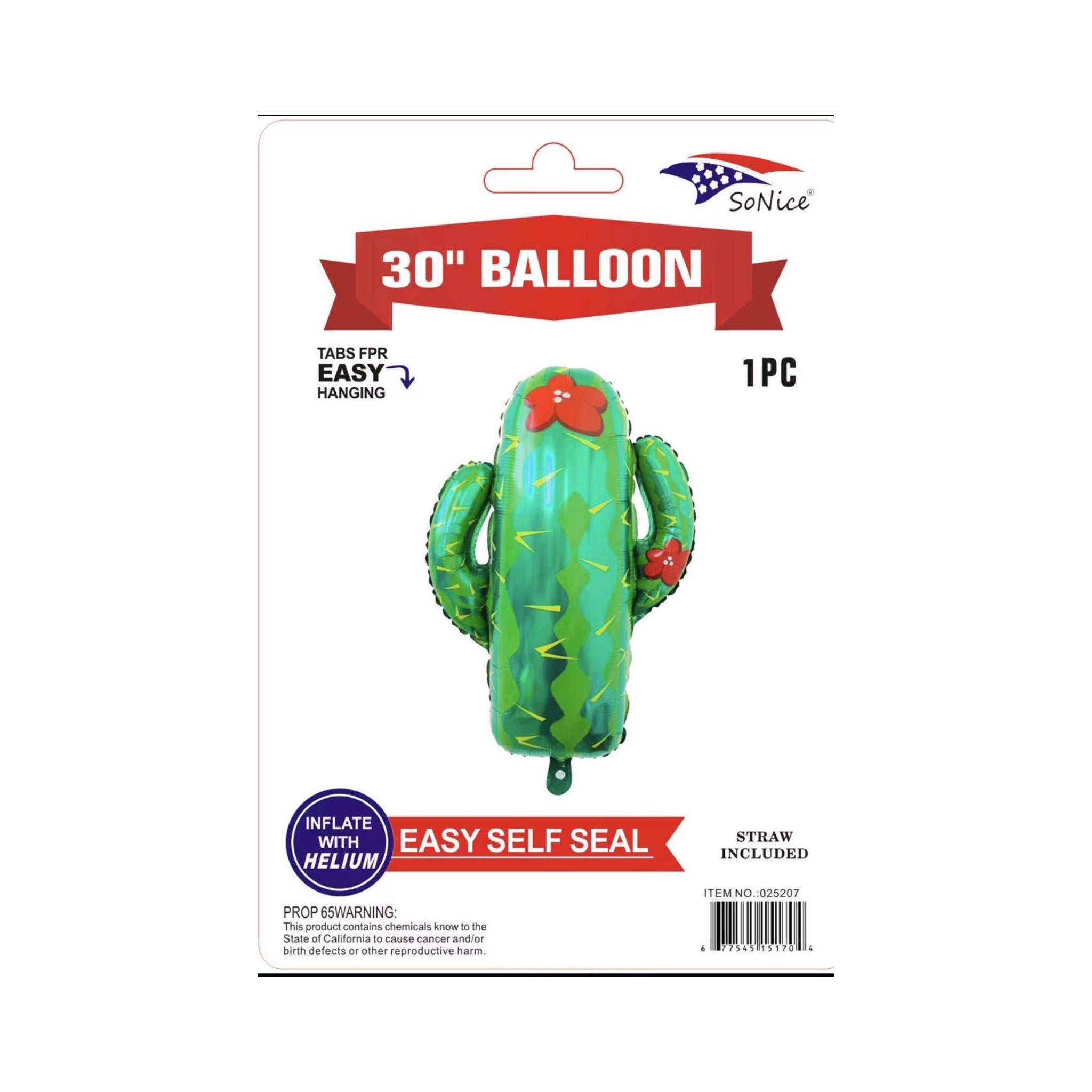 Mylar Balloon Cactus Foil Balloon 30"